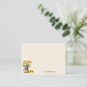 Botanisk örtillustration Personlig brevpapper Anteckningskort