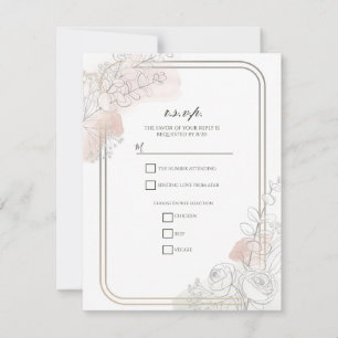 Botanisk översikt Sage & Blush Blommig R.S.V.P. Inbjudningar