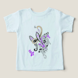 Botanisk Paisley Kanin Småbarns-T-Shirt T Shirt