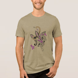 Botanisk Paisley Kanin Tri-Blend T-Shirt