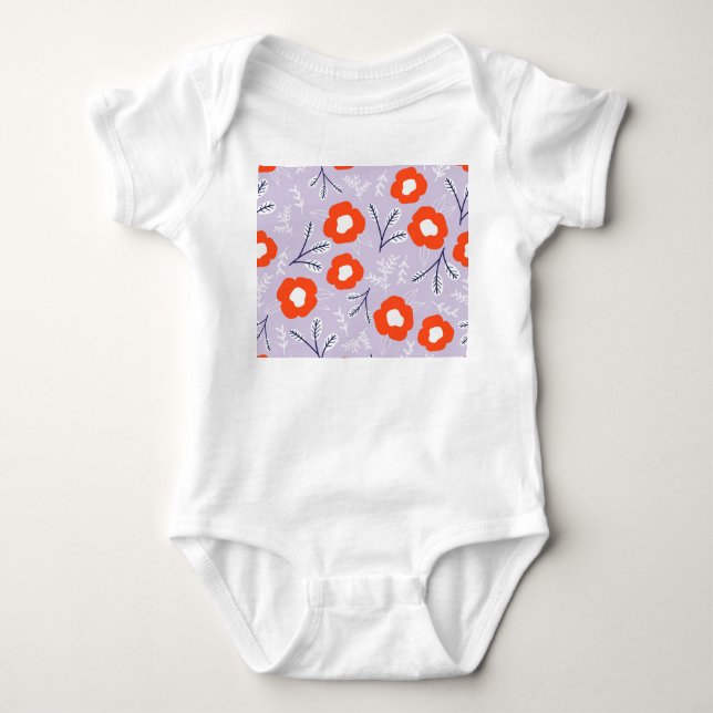Botanisk pastellRosa: Blommönster T Shirt (Framsida)