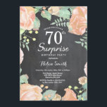 Botanisk persiko-Blommigt Surprise 70:e födelsedag Inbjudningar<br><div class="desc">Botanisk persiko-Blommigt Surprise 70:e födelsedagsinbjudan. Blommigt Rosa Barn födelsedag Kvinnoinbjudan. Vattenfärgad Blommigt blomma. Elegant Rosa ros och Peony Flowers. Vuxen Birthday. Bakgrund för kalkbord. Black and White. 13:e 15:e 16:e 18:e 20:e 30:e 40:e 60:e 70:e 80:e 90:e 100:e, alla åldrar. Om du vill göra ytterligare anpassningar klickar du på knappen...</div>