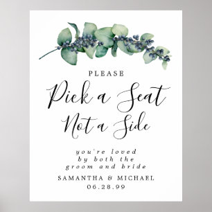 Botanisk Plocka ett säte som inte är ett sido-Bröl Poster