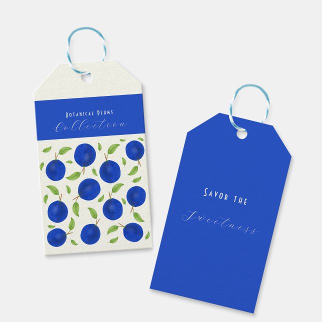 Botanisk Plommon Kollektion Elfenben Presentetikett (Skapare uppladdad)