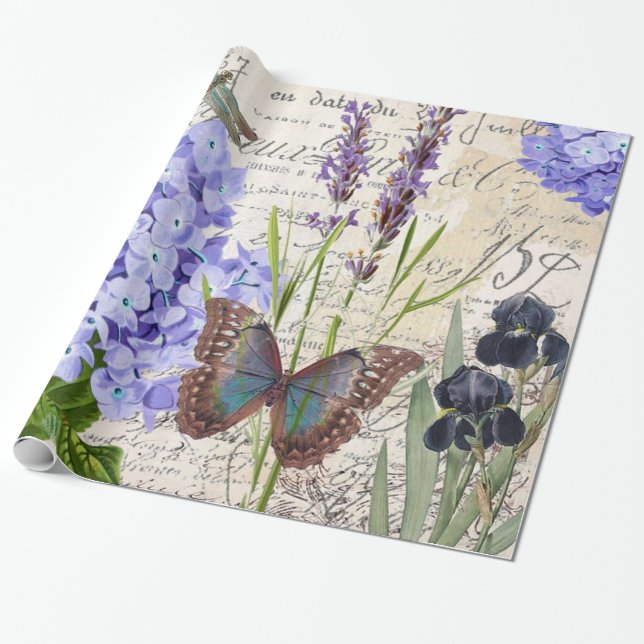 Botanisk Presentpapper (Utrullad)
