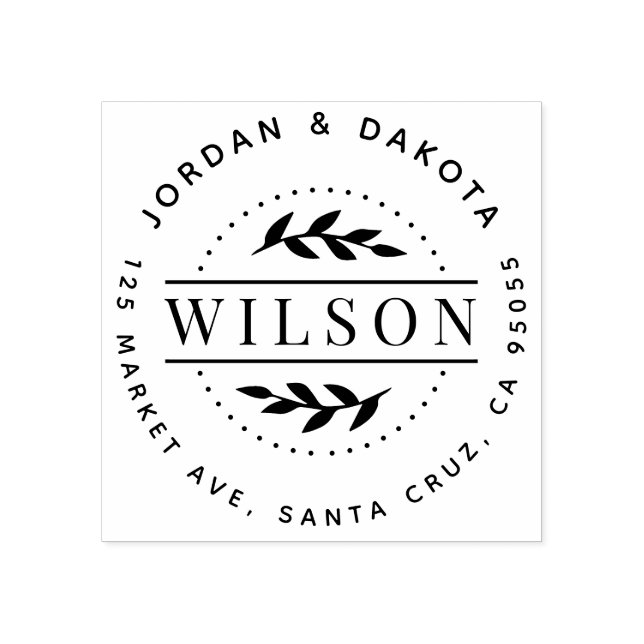 Botanisk Returadress för efternamn för modern fami Stämpel (Tryck)