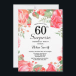 Botanisk röd blomsteröverraskning 60-årsdag inbjudningar<br><div class="desc">Botanisk röd blomsteröverraskning 60-års inbjudan. Rosa peonblommor födelsedagsinbjudan för kvinnor. Vattenfärg blommor. Eleganta rosa rosor och peonblommor. Vuxen födelsedag. Vit bakgrund. Svart och vit. 13:e 15:e 16:e 18:e 20:e 21:a 30:e 40:e 50:e 60:e 70:e 80:e 90:e 100:e, Alla åldrar. För ytterligare anpassning, klicka på "Anpassa"-knappen och använd vårt designverktyg för...</div>
