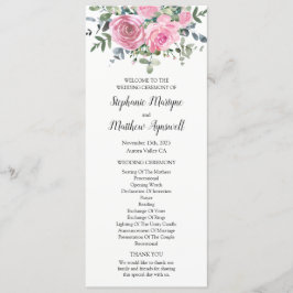 Botanisk Rosa Blommigt Eucalyptus Program