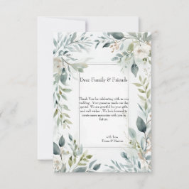 Botanisk Rustik Blommig Tacksamhetskort Tack Kort