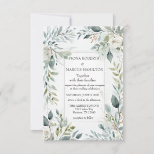 Botanisk Rustik Floral Spara Datum-kort Datumet