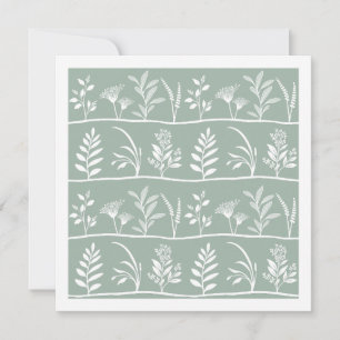 Botanisk serenad Mjuk Salvia Minimalistiska siluet Anteckningskort