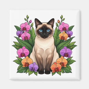 botanisk siamesisk kattmagnet magnet