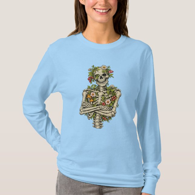 Botanisk Skelett Kraftfull Ställning – Naturens St T Shirt (Framsida)