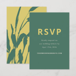 Botanisk skiss Citrus Tall Bröllop Svarskort OSA Kort