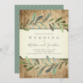 Botanisk skogen för lantliga Vines som gifta sig Inbjudningar