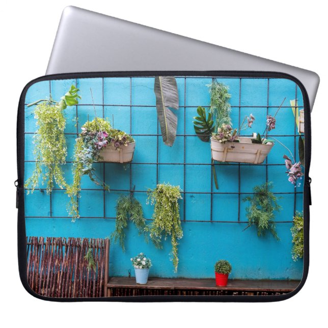 Botanisk skönhetsmur laptop fodral (Framsidan)