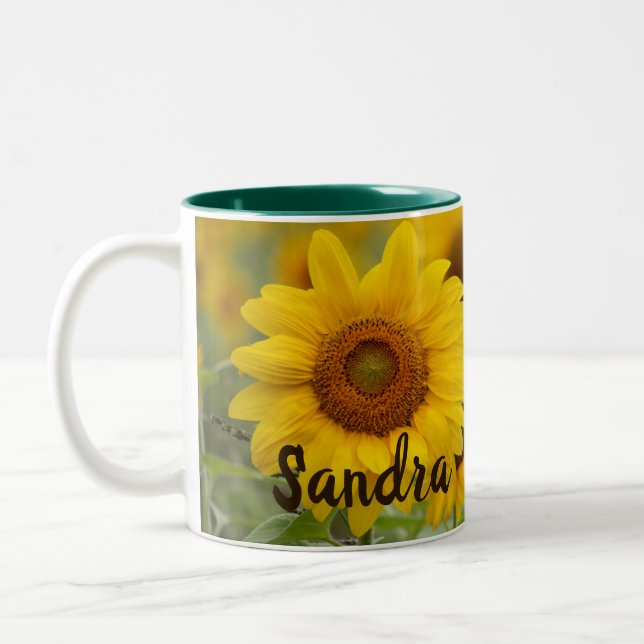 Botanisk solros  Två-Tonad mugg (Vänster)