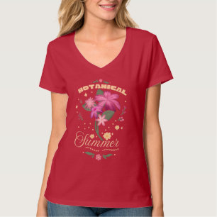 Botanisk sommarblomma vildblomma cottagecore t shirt
