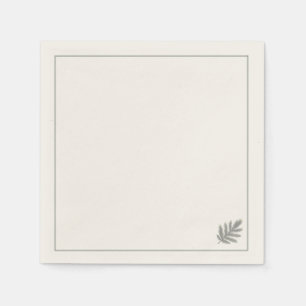 Botanisk Ständigt Grön Minimalist Neutral Rustik Pappersservett
