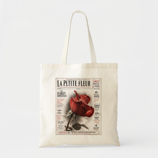 Botanisk studieillustration Naturinspirerad tote Tygkasse (Framsidan)