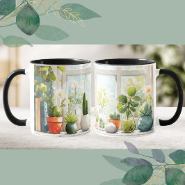 Botanisk Sukkulent Cottagecore Estetisk Kaffemug Kaffemugg