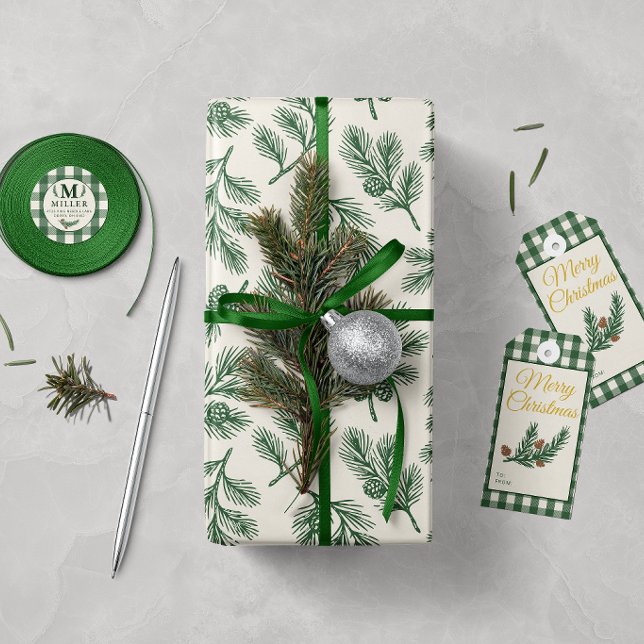 Botanisk Tallkottsjul Presentpapper (Skapare uppladdad)