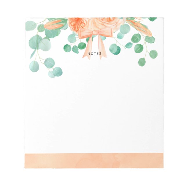 Botanisk teal och orange anteckningsblock (Framsida)