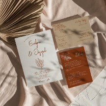 Botanisk Terracotta Blommigt Boho Unique Bröllop