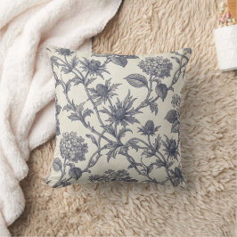 Botanisk Toile | Hortensia & Strandkrassing Kudde