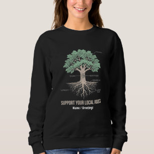 Botanisk Träd Anatomi Stöd Dina Lokala Rötter T Shirt