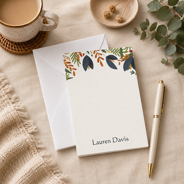 Botanisk trädgård brevpapper (Personalized Botanical Stationery)