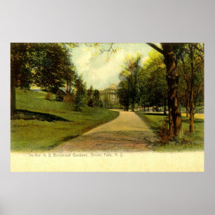 Botanisk trädgård Bronx New York vintage 1905 Poster
