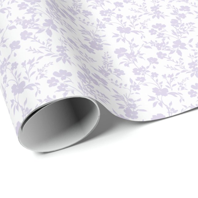 Botanisk Trädgård Dammig Lavendel - Neutral - Presentpapper (Rullad Hörn)