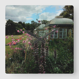 Botanisk trädgård fyrkantig klocka