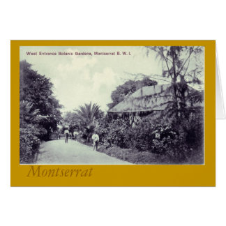 Botanisk trädgård Montserrat Hälsningskort