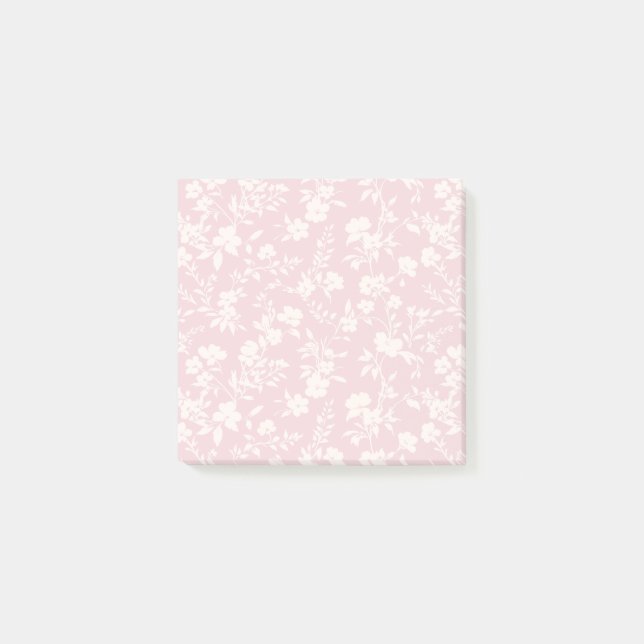 Botanisk Trädgård Neutral - Rosablomning Post-it Block (Framsida)