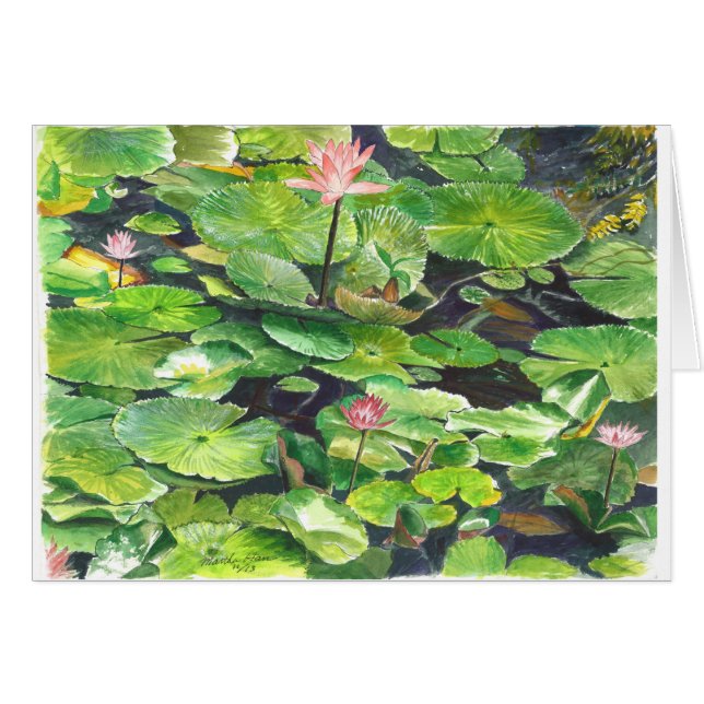 Botanisk trädgård på ön av Kona Hälsningskort (Framsidan Horizontal)