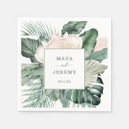 Botanisk tropisk Blommigt Beach Wedding Napkins Pappersservett