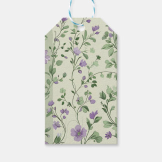 Botanisk utformning av lavender och Grönt Presentetikett