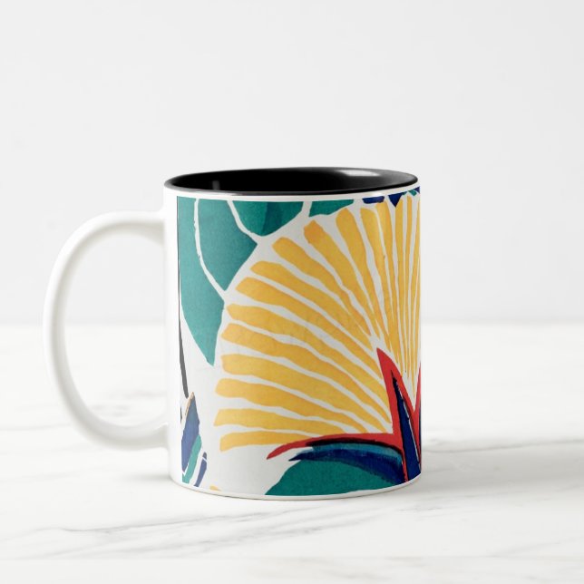 botanisk utformning i art nouveau Två-Tonad mugg (Vänster)
