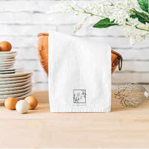 Botanisk Vapensköld   Timless Monogram Tea Towel Kökshandduk