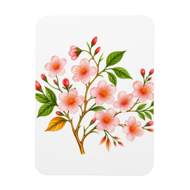 Botanisk vårdesign magnet (Vertikal)