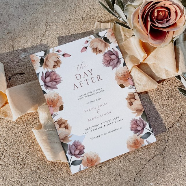 Botanisk vattenfärg efter Bröllop Brunch Inbjudningar (Skapare uppladdad)