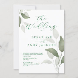 botanisk vattenfärg inbjudningar