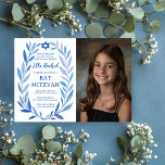 Botanisk vattenfärgsANPASSNINGSBAR PHOTO Fladdermu Inbjudningar<br><div class="desc">Perfekt-kort för att tillkännage ett bat mitzvah, pub mitzvah eller annat judiskt firande! Hand plockade delikata löv-trimma konst åt dig! FULLT ANPASSADE! Klicka på "Anpassa" ovan om du vill redigera texten och lägga till fotot. Klicka på "Redigera med verktyg" för att justera typsnitt, färg och placeringar. Du kan också enkelt...</div>