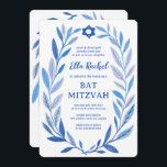 Botanisk vattenfärgsANPASSNINGSBAR QR Pub Bat mitz Inbjudningar<br><div class="desc">Perfekt-kort för att tillkännage ett bat mitzvah, pub mitzvah eller annat judiskt firande! Hand plockade delikata löv-trimma konst åt dig! FULLT ANPASSADE! Klicka på "Anpassa" ovan om du vill redigera texten och lägga till länken till QR-koden. Klicka på "Redigera med verktyg" för att justera typsnitt, färg och placeringar. Ta bort...</div>