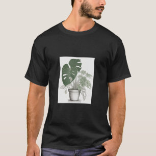 Botanisk växt förälderaffisch för inomhus trädgård t shirt
