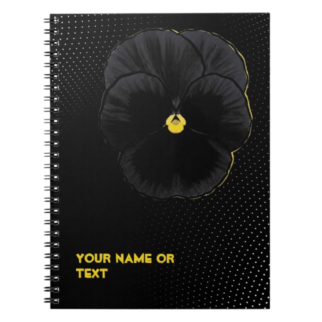 Botanisk Velvet: Viola 'Sorbet Black Delight' Anteckningsbok (Framsidan)