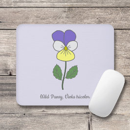 Botanisk Vild Pansy Pastel Flower Musmatta