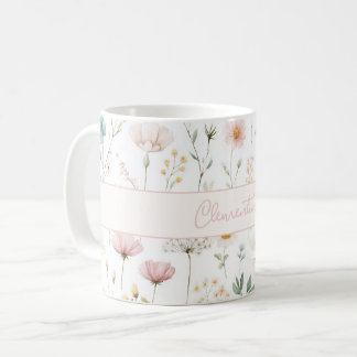 Botanisk vildblomma Anpassat Namn Dammrosa Salvia Kaffemugg
